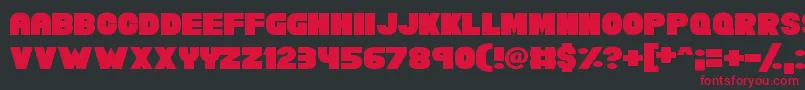 Chunky Funks Font – Red Fonts on Black Background