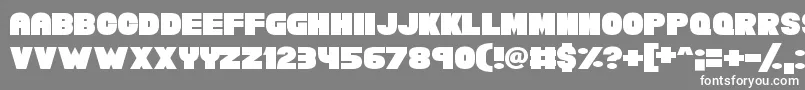 Chunky Funks Font – White Fonts on Gray Background