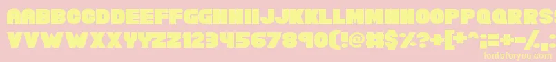 Chunky Funks Font – Yellow Fonts on Pink Background
