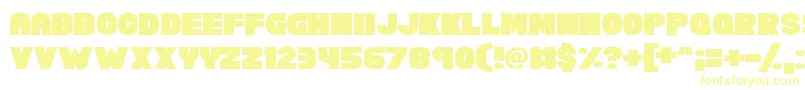 Czcionka Chunky Funks – żółte czcionki na białym tle