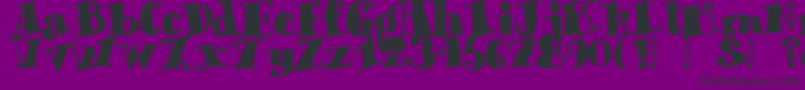 Chunky Times-fontti – mustat fontit violetilla taustalla
