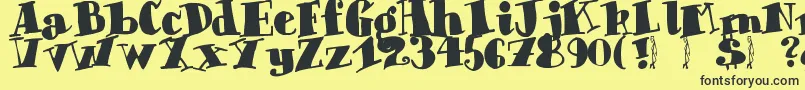 Chunky Times Font – Black Fonts on Yellow Background