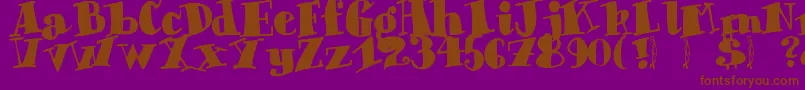 Chunky Times Font – Brown Fonts on Purple Background