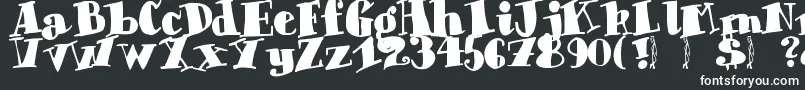 Chunky Times-fontti – valkoiset fontit mustalla taustalla
