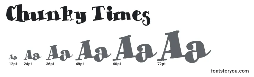 Chunky Times Font Sizes