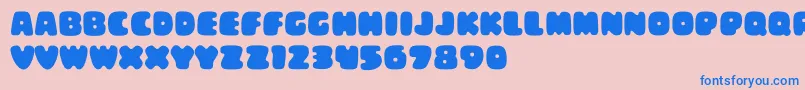 ChunkyTownDemo Font – Blue Fonts on Pink Background