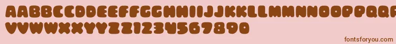 ChunkyTownDemo Font – Brown Fonts on Pink Background