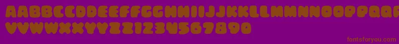 ChunkyTownDemo Font – Brown Fonts on Purple Background