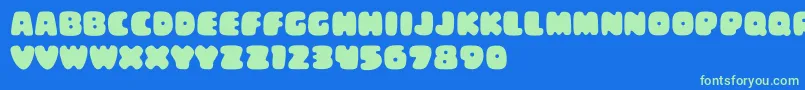 ChunkyTownDemo Font – Green Fonts on Blue Background