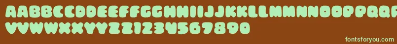 ChunkyTownDemo Font – Green Fonts on Brown Background