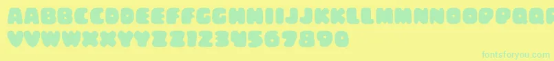 ChunkyTownDemo Font – Green Fonts on Yellow Background