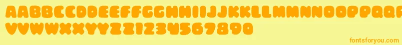 ChunkyTownDemo Font – Orange Fonts on Yellow Background