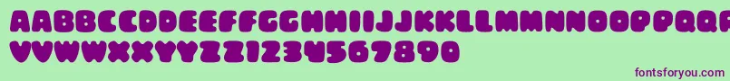 ChunkyTownDemo Font – Purple Fonts on Green Background