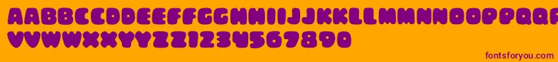 ChunkyTownDemo Font – Purple Fonts on Orange Background