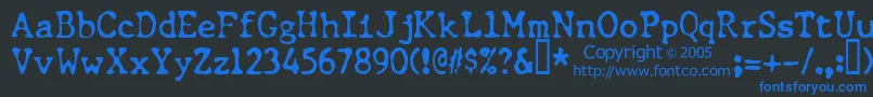 CHUNT    Font – Blue Fonts on Black Background