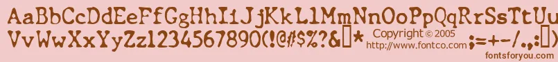 CHUNT    Font – Brown Fonts on Pink Background
