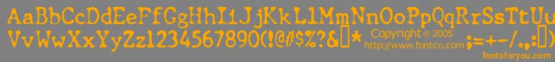 CHUNT   -Schriftart – Orangefarbene Schriften auf grauem Hintergrund