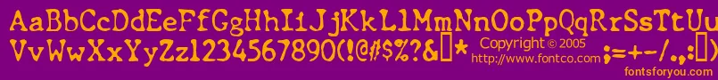 CHUNT    Font – Orange Fonts on Purple Background