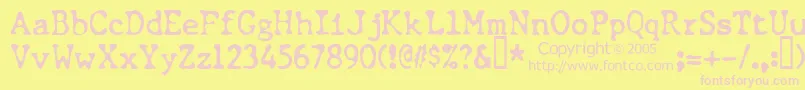 CHUNT    Font – Pink Fonts on Yellow Background