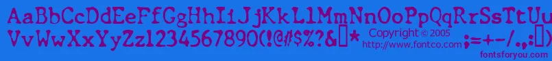 CHUNT    Font – Purple Fonts on Blue Background