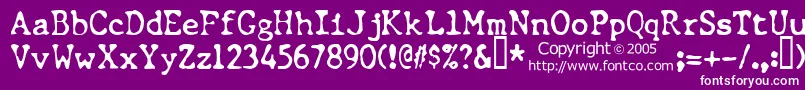 CHUNT    Font – White Fonts on Purple Background