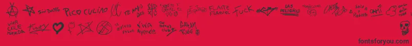 chupalo Font – Black Fonts on Red Background