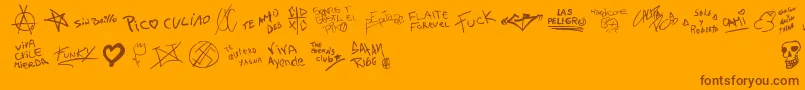chupalo Font – Brown Fonts on Orange Background