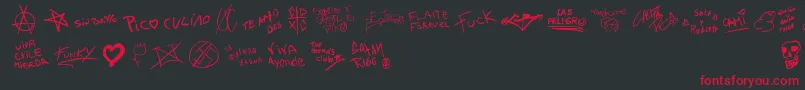 chupalo Font – Red Fonts on Black Background