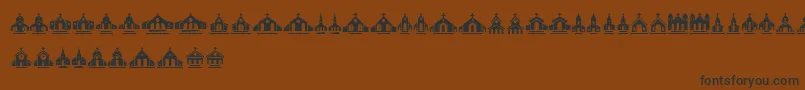 Churches Font – Black Fonts on Brown Background