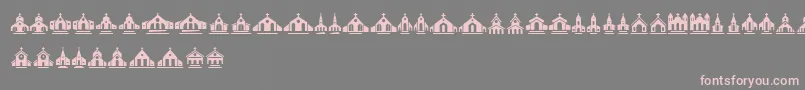 Churches Font – Pink Fonts on Gray Background