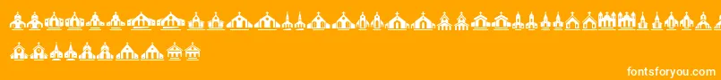 Churches Font – White Fonts on Orange Background