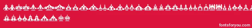 Fonte Churches – fontes brancas em um fundo vermelho