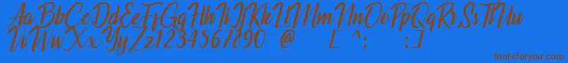 Chuttime Personal Use Only Font – Brown Fonts on Blue Background