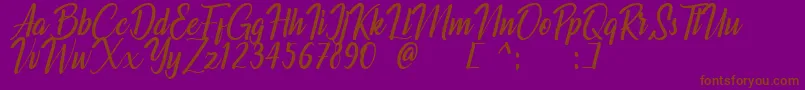 Chuttime Personal Use Only Font – Brown Fonts on Purple Background