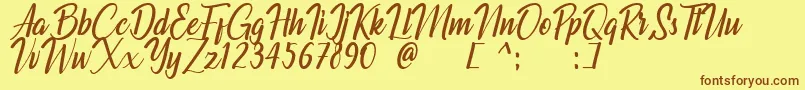 Chuttime Personal Use Only Font – Brown Fonts on Yellow Background