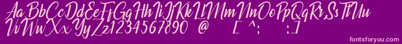 Chuttime Personal Use Only Font – Pink Fonts on Purple Background