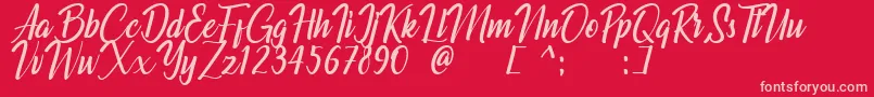 Chuttime Personal Use Only Font – Pink Fonts on Red Background