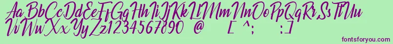 Chuttime Personal Use Only Font – Purple Fonts on Green Background