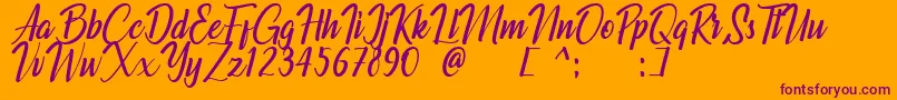 Chuttime Personal Use Only Font – Purple Fonts on Orange Background