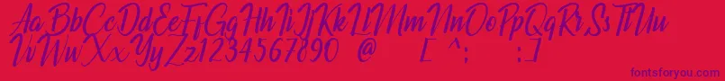 Chuttime Personal Use Only Font – Purple Fonts on Red Background