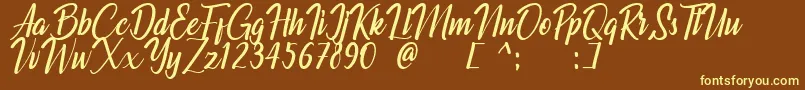 Chuttime Personal Use Only Font – Yellow Fonts on Brown Background