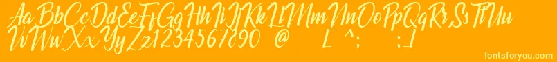 Chuttime Personal Use Only Font – Yellow Fonts on Orange Background