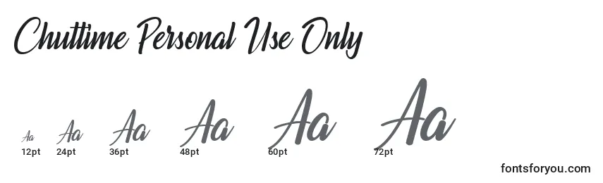 Chuttime Personal Use Only Font Sizes