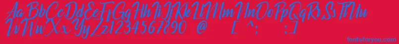 Chuttime Personal Use Only Font – Blue Fonts on Red Background