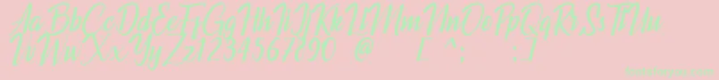 Chuttime Personal Use Only Font – Green Fonts on Pink Background