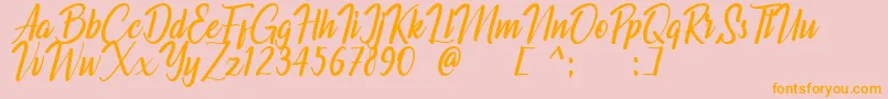 Chuttime Personal Use Only Font – Orange Fonts on Pink Background