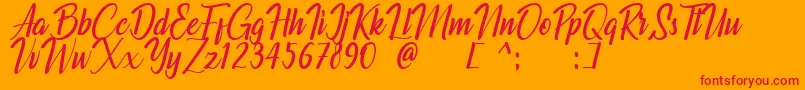 Chuttime Personal Use Only Font – Red Fonts on Orange Background