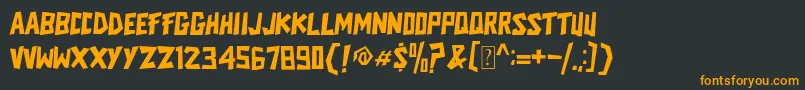 CIKANDEI Font – Orange Fonts on Black Background