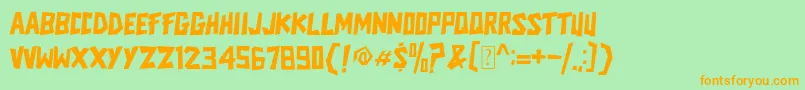 CIKANDEI Font – Orange Fonts on Green Background
