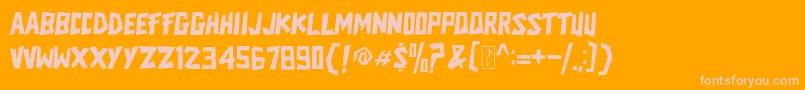 CIKANDEI Font – Pink Fonts on Orange Background